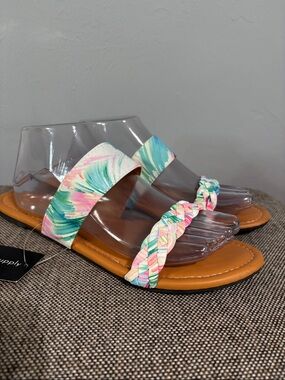 The Fashion Supply pastel colored sandals, size 11, NWT.